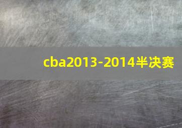 cba2013-2014半决赛