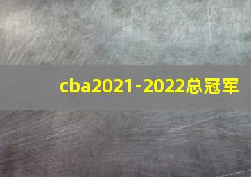 cba2021-2022总冠军