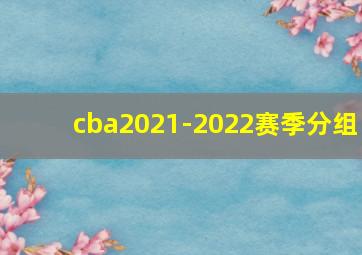 cba2021-2022赛季分组