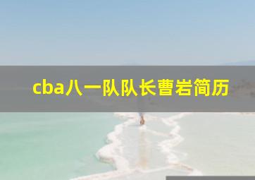 cba八一队队长曹岩简历