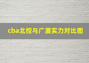 cba北控与广厦实力对比图