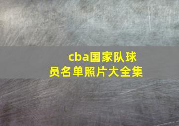 cba国家队球员名单照片大全集