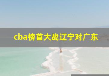 cba榜首大战辽宁对广东