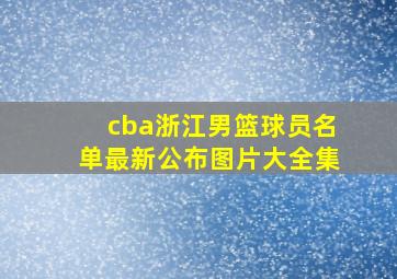 cba浙江男篮球员名单最新公布图片大全集