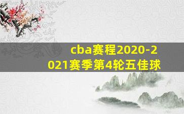 cba赛程2020-2021赛季第4轮五佳球