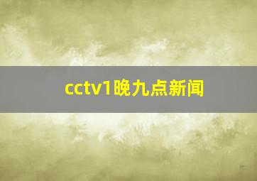 cctv1晚九点新闻