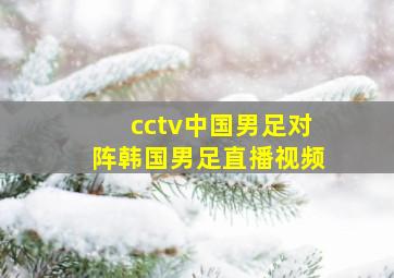 cctv中国男足对阵韩国男足直播视频