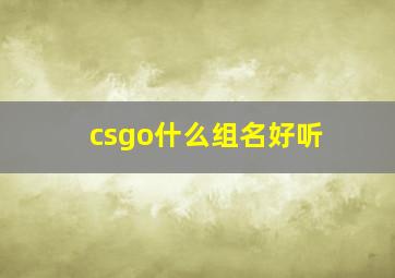 csgo什么组名好听