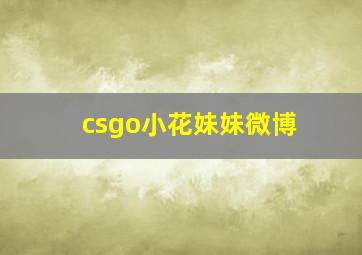 csgo小花妹妹微博