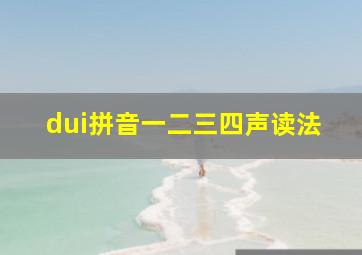 dui拼音一二三四声读法