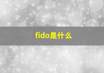 fido是什么