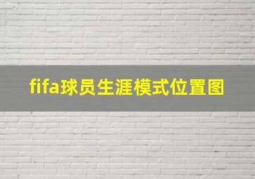 fifa球员生涯模式位置图