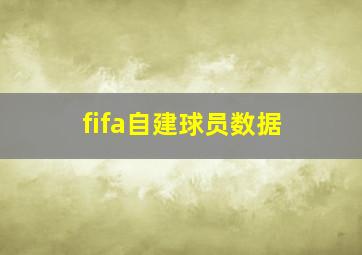 fifa自建球员数据