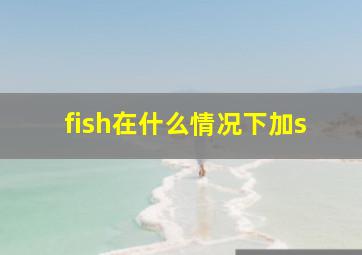 fish在什么情况下加s