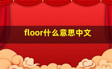 floor什么意思中文