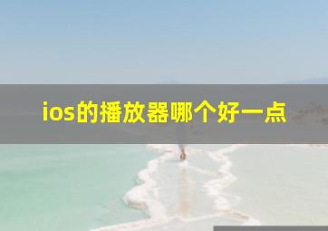 ios的播放器哪个好一点