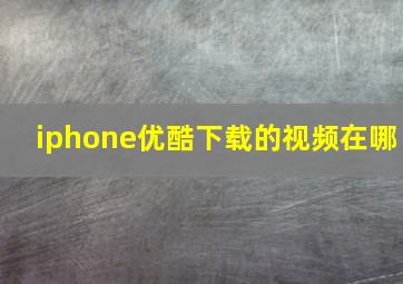 iphone优酷下载的视频在哪