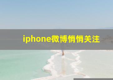 iphone微博悄悄关注