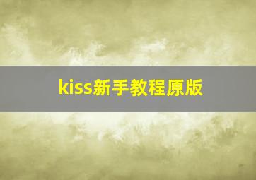 kiss新手教程原版