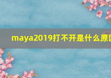 maya2019打不开是什么原因