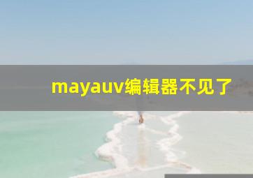 mayauv编辑器不见了