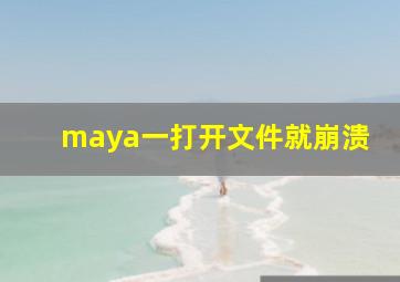 maya一打开文件就崩溃