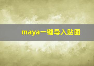 maya一键导入贴图