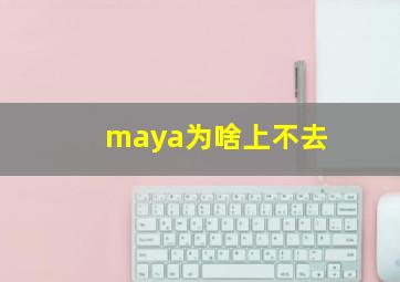 maya为啥上不去