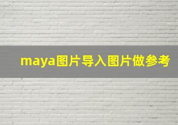 maya图片导入图片做参考