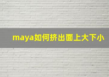 maya如何挤出面上大下小