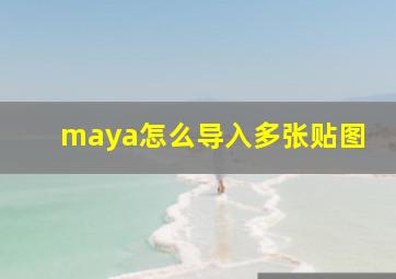 maya怎么导入多张贴图