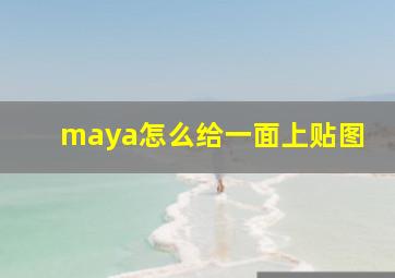 maya怎么给一面上贴图