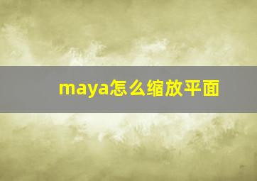 maya怎么缩放平面