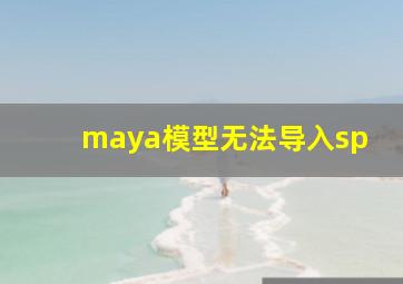 maya模型无法导入sp