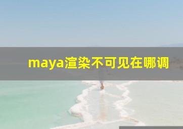 maya渲染不可见在哪调