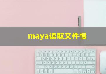 maya读取文件慢