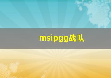 msipgg战队