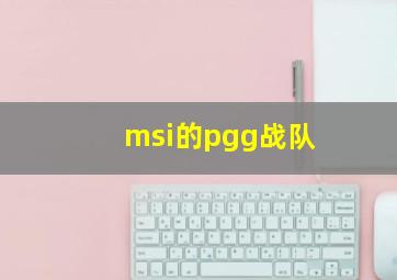 msi的pgg战队