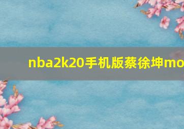 nba2k20手机版蔡徐坤mod