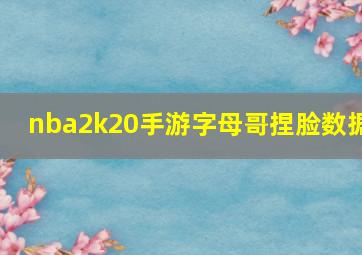 nba2k20手游字母哥捏脸数据