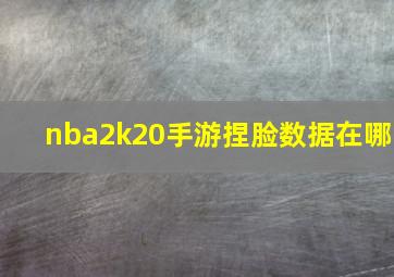 nba2k20手游捏脸数据在哪