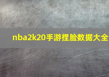 nba2k20手游捏脸数据大全