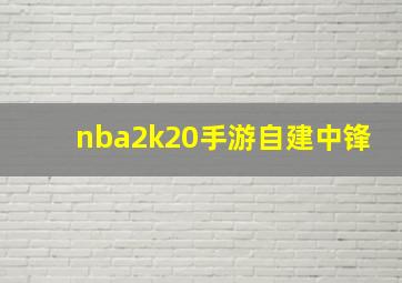 nba2k20手游自建中锋