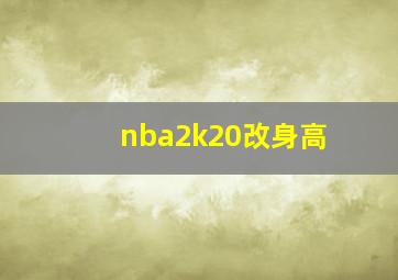 nba2k20改身高