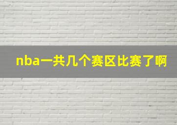 nba一共几个赛区比赛了啊