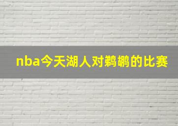 nba今天湖人对鹈鹕的比赛