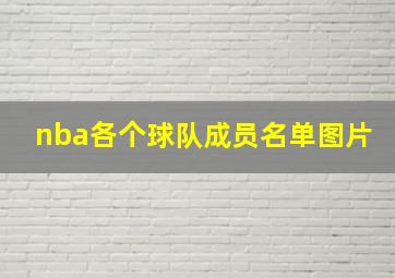 nba各个球队成员名单图片