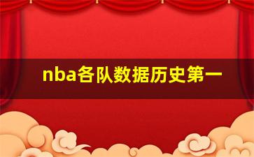 nba各队数据历史第一