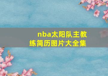 nba太阳队主教练简历图片大全集