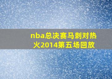 nba总决赛马刺对热火2014第五场回放